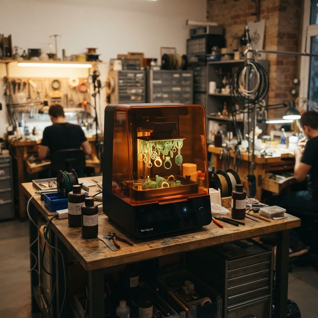 Wax printer running inside the Atelier01 workshop